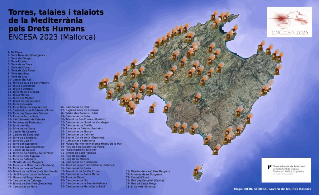 The Lighting of Towers, Watchtowers and Talayots of the Mediterranean for Human Rights is back in the Balearic Islands 1 WhatsApp Image 2023 01 09 at 12.46.27 5 1