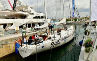 The Palma International Boat Show, scene of the first stage of the Galaxie, a 100% electric sailing school boat