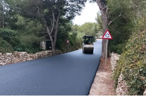 Comienzan las obras de mejora de la carretera de acceso a Binibèquer Vell