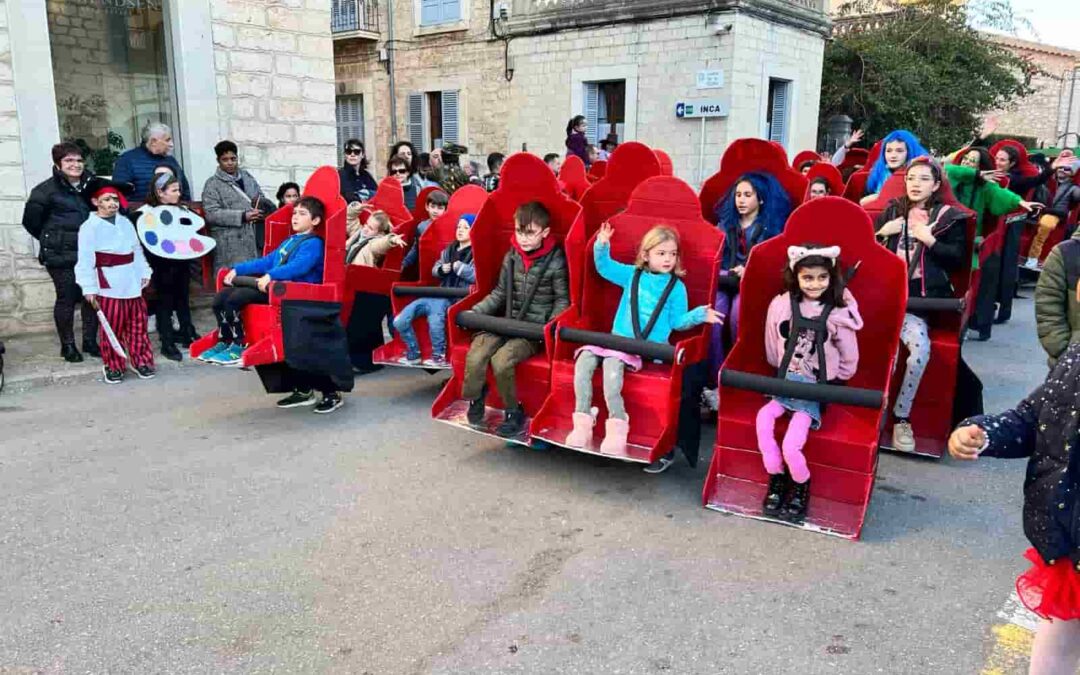 13 comparsas infantiles  y 3 comparsas de adultos  protagonizan la Rúa de Binissalem