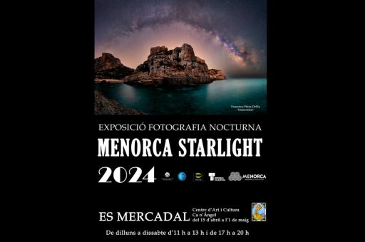 La exposición itinerante de fotografía nocturna Menorca Starlight 2024 se inaugura el lunes 15 de abril en el Centro de Arte y Cultura Ca n’Àngel