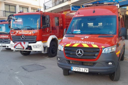 A Majorcan fire brigade departs for Valencia