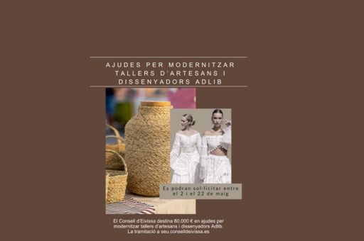 El Consell de Eivissa destina 80.000 € en ayudas para modernizar talleres de artesanos y diseñadores Adlib