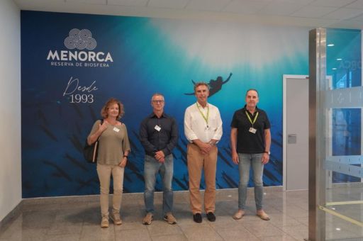 A Large Photograph Welcoming Visitors to the UNESCO Biosphere Reserve Now on Display at Menorca Airport