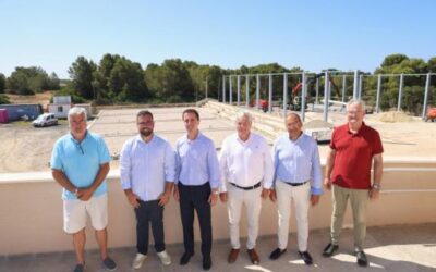 President Galmés Visits the Construction Works of the Ses Ramones Sports Centre in Colònia de Sant Jordi, Funded by European Funds